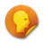Orange sticker badges 087 Icon